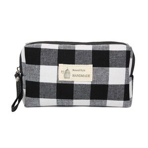 PLAID DESIGN COSMETIC POUCH
